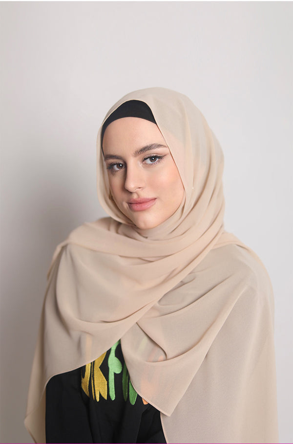 Chiffon Hijab - Desert Beige