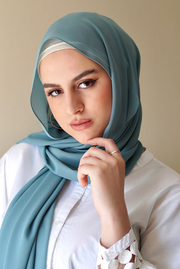 Chiffon Hijab - Turquoise Gem