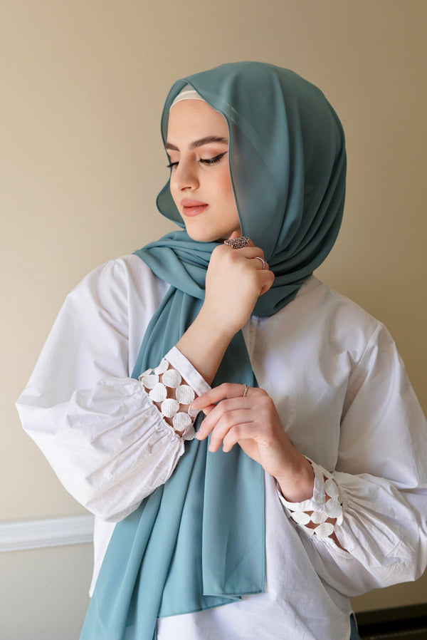 Chiffon Hijab - Turquoise Gem