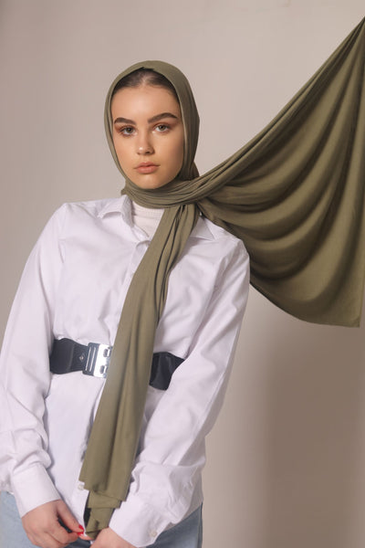 Ash Grey- Premium Ribbed Jersey Hijab