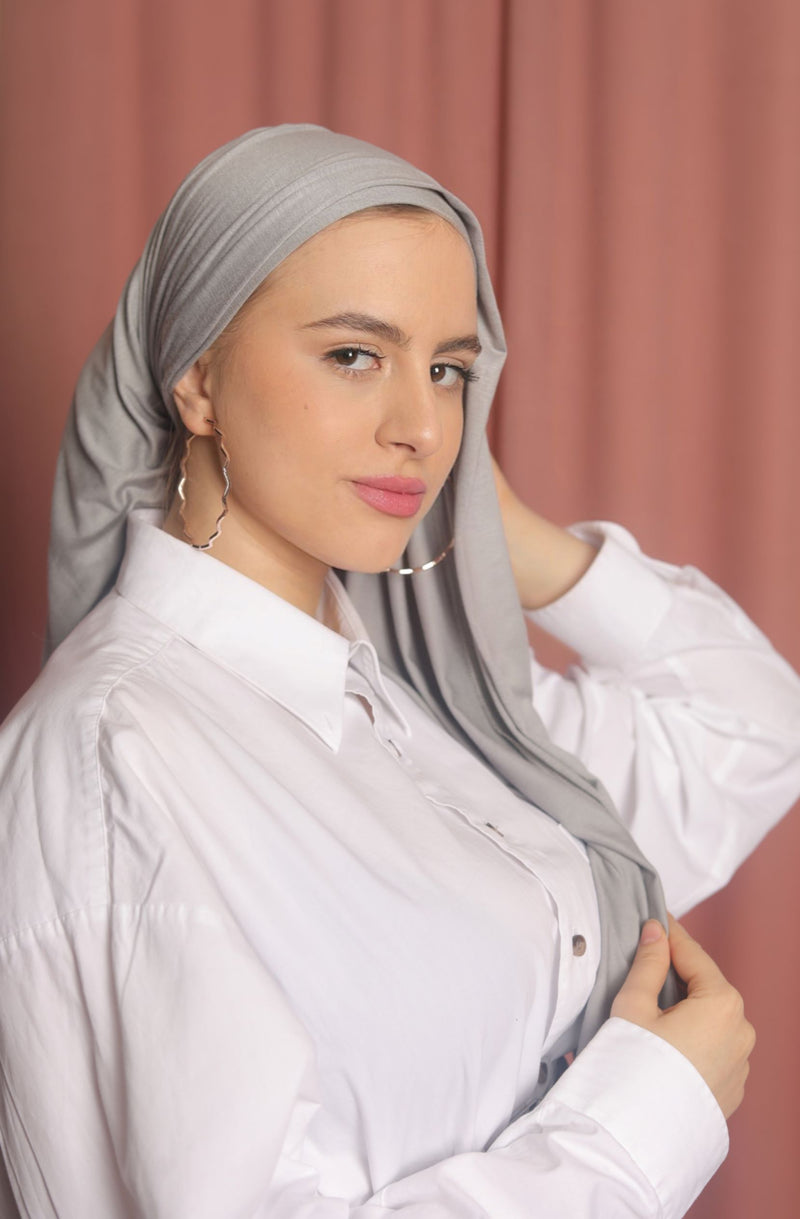 Jersey Hijab - Storm Gray
