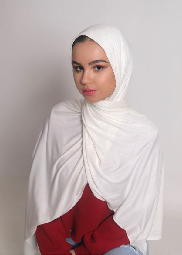 Jersey Hijab - Pearl Ivory