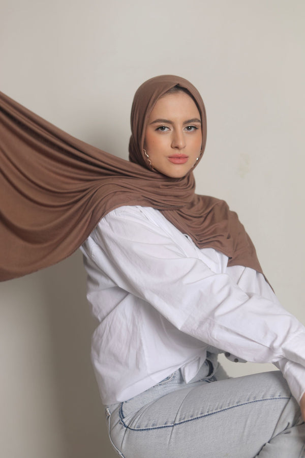 Jersey Hijab - Mocha Nude