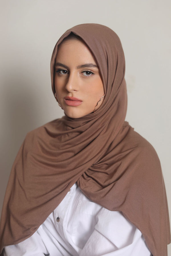 Jersey Hijab - Mocha Nude